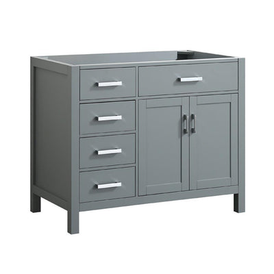 Hampton 42 in. W x 21.5 in. D Bath Vanity Cabinet Only in Grey - Super Arbor