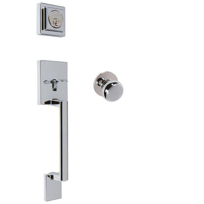 Avino Bright Chrome Single Cylinder Deadbolt Entry Door Handleset - Super Arbor