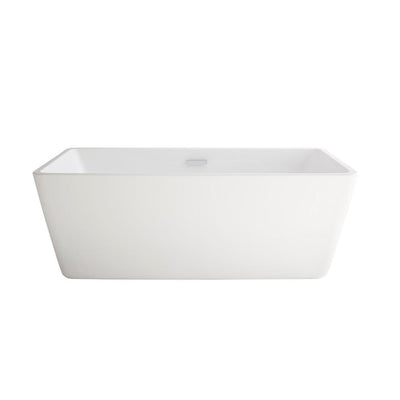 Sedona Loft 62.75 in. Acrylic Flatbottom Non-Whirlpool Bathtub in White - Super Arbor