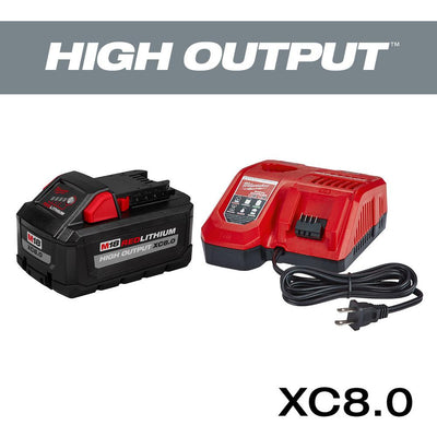 M18 18-Volt Lithium-Ion HIGH OUTPUT Starter Kit with XC 8.0Ah Battery and Rapid Charger - Super Arbor