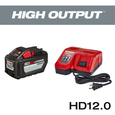 M18 18-Volt Lithium-Ion High Output Battery Pack 12.0Ah and Rapid Charger Starter Kit - Super Arbor