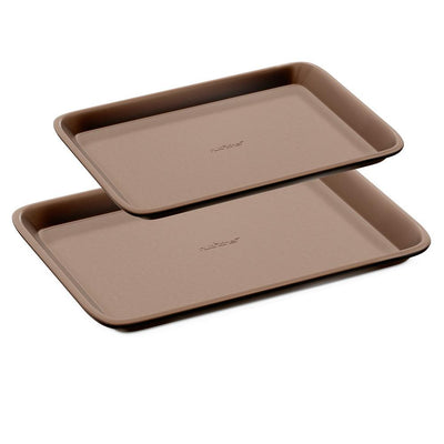 2-Piece Steel Large and Medium Nonstick Oven Baking Sheet Set - Super Arbor