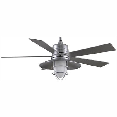 Grayton 54 in. LED Indoor/Outdoor Galvanized Ceiling Fan with Light Kit and Remote Control - Super Arbor