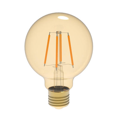 Euri Lighting 60W Equivalent Warm White (2400K) G25 Dimmable Amber LED Light Bulb - Super Arbor