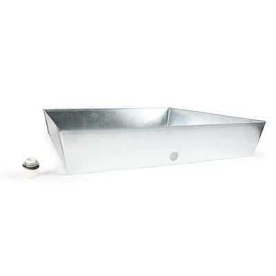 30 in. x 30 in. x 6 in. Galvanized Water Heater Drain Pan - Super Arbor