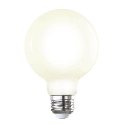 Bulbrite 60-Watt Equivalent G25 Milky Dimmable Decorative Filament LED Light Bulb Warm White (2-Pack) - Super Arbor