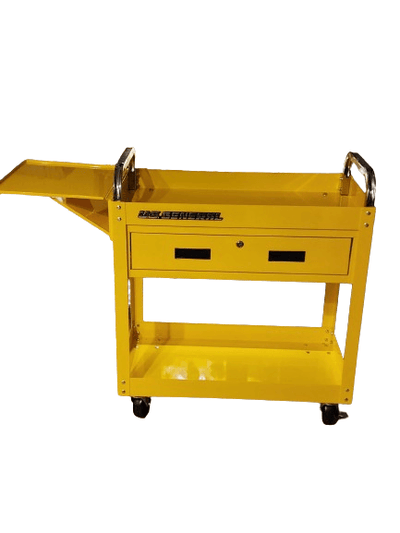 U.S. GENERAL 30 in. Service Cart with Drawer, Yellow - Super Arbor