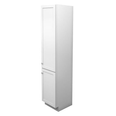 18 in. W x 88-1/2 in. H x 21 in. D Vanity Bathroom Linen Storage Tower Cabinet in Dove White - Super Arbor