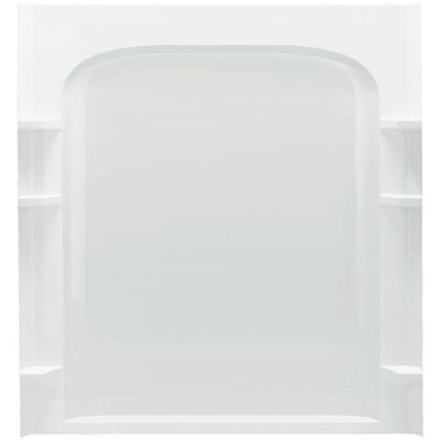 Ensemble Curve 60 in. x 1-1/4 in. x 72-1/2 in. 1-Piece Direct-to-Stud Alcove Back Shower Wall in White - Super Arbor