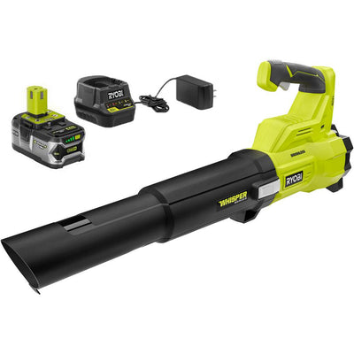RYOBI 110 MPH 410 CFM 18-Volt ONE+ Brushless Lithium-Ion Cordless Variable-Speed Jet Fan 4Ah Battery Blower & Charger Included - Super Arbor
