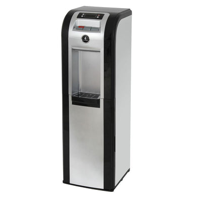 3-5 Gal. ENERGY STAR Hot/Room/Cold Temperature Bottom Load Water Cooler Dispenser with Kettle Feature in Black/Platinum - Super Arbor