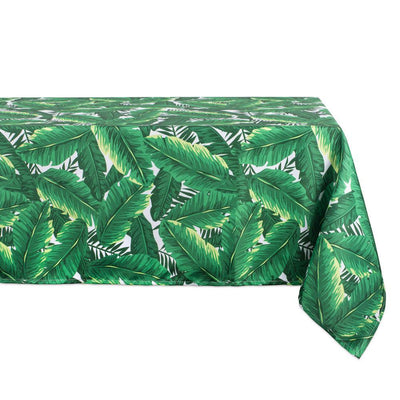 Outdoor 60 in. x 120 in. Banana Leaf Polyester Tablecloth - Super Arbor