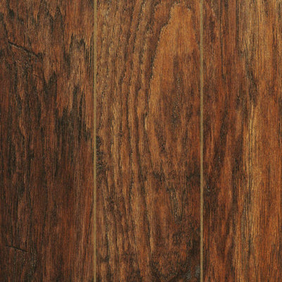 Hand-Scraped Medium Hickory 12 mm Thick x 5-9/32 in. Wide x 47-17/32 in. Length Laminate Flooring (12.19 sq. ft. / case) - Super Arbor