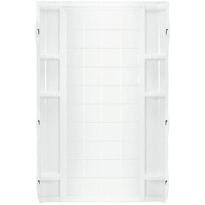 Ensemble 36 in. x 72-1/2 in. 1-Piece Direct-to-Stud Shower Back Wall in White - Super Arbor