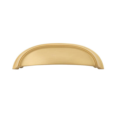 American Diner Collection 3 in. (76mm) & 96mm (3-3/4 in.) C/C Brushed Golden Brass Cabinet Drawer & Door Cup Pull - Super Arbor