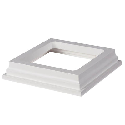 HavenView CountrySide 5 in. x 5 in. Tranquil White PVC Post Sleeve Base Moulding - Super Arbor