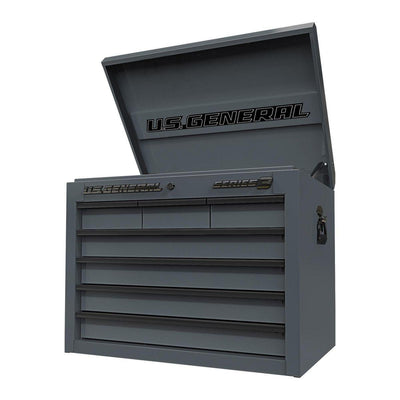 U.S. GENERAL 27 in. x 22 in. Top Chest, Series 3, Slate Gray - Super Arbor