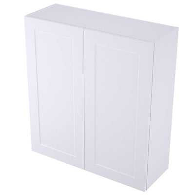 Threespine Ready to Assemble 33 in. x 36 in. x 12 in. Stock Wall Kitchen Cabinet in Shaker White Wood - Super Arbor