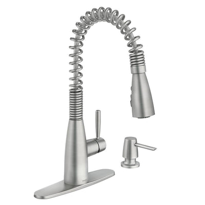 Springvale Single-Handle Pull-Down Sprayer Kitchen Faucet with Reflex and Power Boost in Spot Resist Stainless - Super Arbor