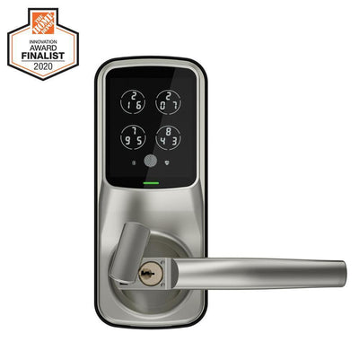 Model-S Satin Nickel Smart Touchscreen Keypad Door Latch Lock with Bluetooth - Super Arbor