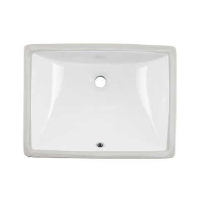 Cahaba 18 in. x  13 in. Glazed Porcelain Bathroom Sink in White - Super Arbor