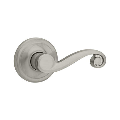 Lido Satin Nickel Passage Hall/Closet Door Lever Featuring Microban Antimicrobial Technology - Super Arbor