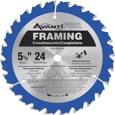 5-1/2 in. x 24-Teeth Framing Saw Blade - Super Arbor