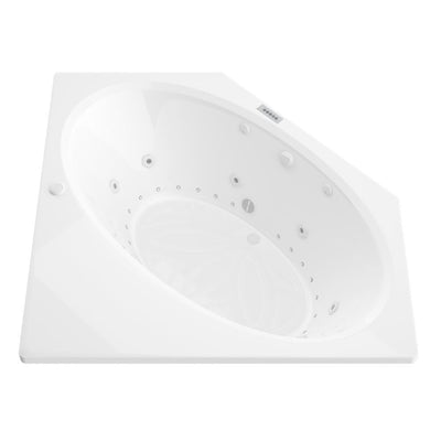 Mali 5 ft. Acrylic Corner Drop-in Air and Whirlpool Bathtub in White - Super Arbor