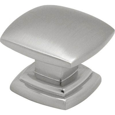 Euro-Contemporary 1-1/2 in. Satin Nickel Cabinet Knob - Super Arbor