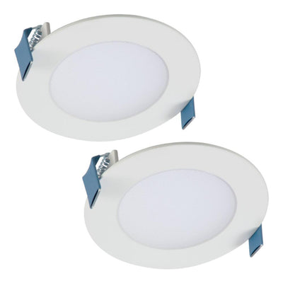 HLB 4 in. Color Selectable New Construction or Remodel Canless Recessed Integrated LED Kit (2-Pack) - Super Arbor