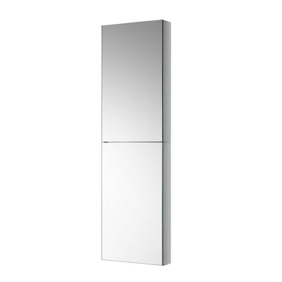 15 in. W x 52 in. H x 5 in. D Frameless Recessed or Surface-Mounted Bathroom Medicine Cabinet - Super Arbor