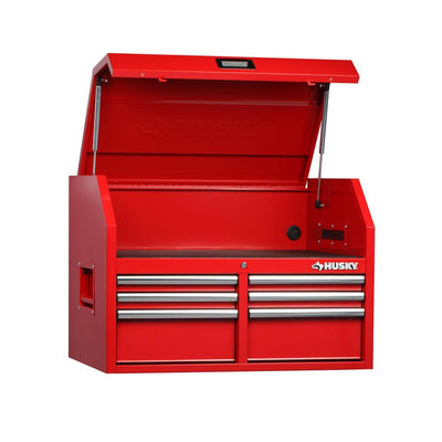 36 in. W 6-Drawer, Deep Tool Chest in Gloss Red