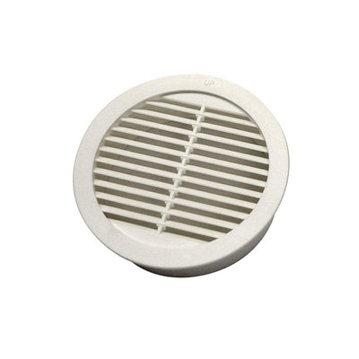4 in. Resin Circular Mini Wall Louver Soffit Vent in White (4-Pack) - Super Arbor