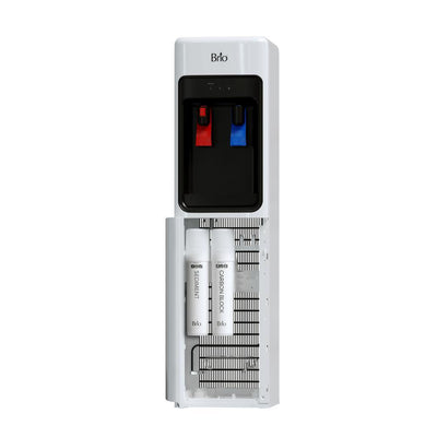 300 Series 2-Stage Slimline Self Cleaning UV Bottleless POU Water Cooler Water Dispenser in White - Super Arbor