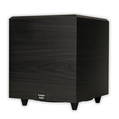Home Theater Powered Subwoofer Black Down Firing Sub - Super Arbor
