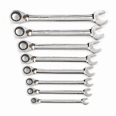 SAE Reversible Ratcheting Wrench Set (8 -Piece) - Super Arbor
