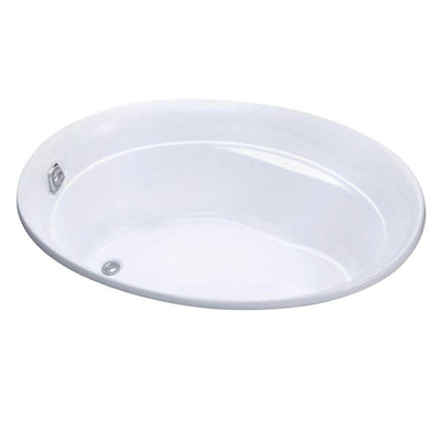 Serif 5 ft. Reversible Drain Drop-In Acrylic Bathtub in White - Super Arbor