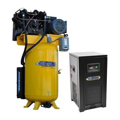 Industrial Plus 80 Gal. 10 HP 460-Volt 3-Phase 2-Stage Silent Air Electric Air Compressor with 58 CFM Dryer Bundle - Super Arbor