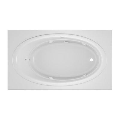 NOVA 72 in. x 42 in. Acrylic Right-Hand Drain Rectangular Drop-in Whirlpool Bathtub in White - Super Arbor