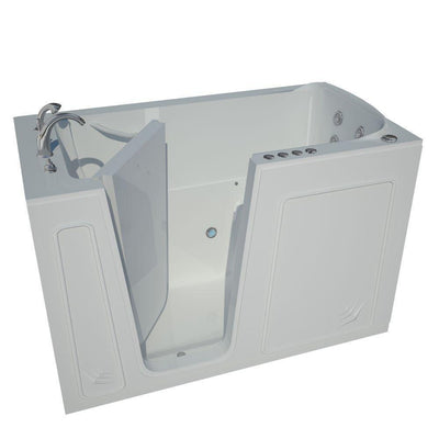 Nova Heated 5 ft. Walk-In Air and Whirlpool Jetted Tub in White with Chrome Trim - Super Arbor