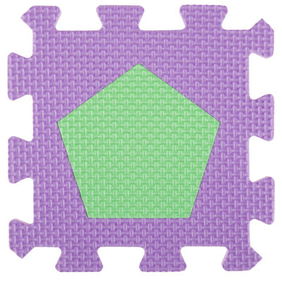 Hey! Play! Multi-Colored 6.5 in. x 6.5 in. x 0.25 in. Interlocking EVA Foam Shapes Puzzle Floor Tile (56-Pack) - Super Arbor