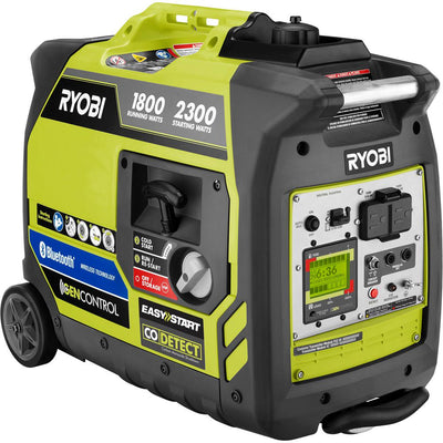 RYOBI 2,300-Watt Recoil Start Bluetooth Super Quiet Gasoline Powered Digital Inverter Generator with CO Shutdown Sensor - Super Arbor