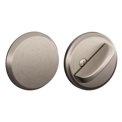 Satin Nickel Thumbturn Deadbolt with Exterior Plate - Super Arbor