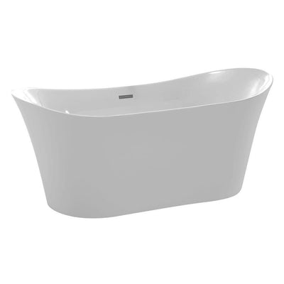 Eft 67 in. Acrylic Flatbottom Non-Whirlpool Bathtub in White - Super Arbor