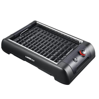 2-in-1 149 sq. in. Black Smokeless Indoor Grill with Interchangeable Plates - Super Arbor