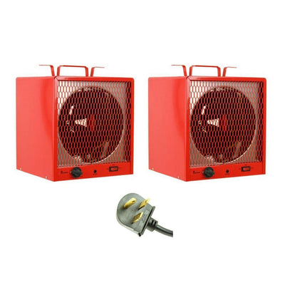 11.5 in. L 240-Volt 5600-Watt Garage Workshop Portable Baseboard Heater (2-Pack) - Super Arbor