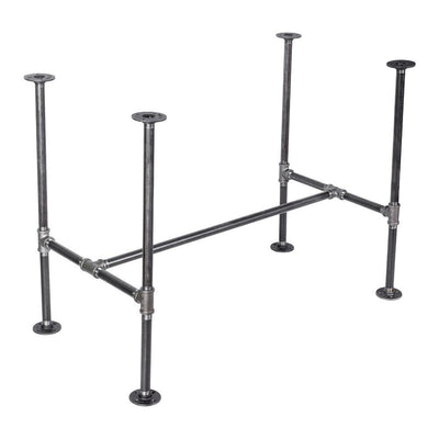 3/4 in. Black Pipe 42.5 in. L x 30 in. H Poker Design Kitchen Table Kit - Super Arbor