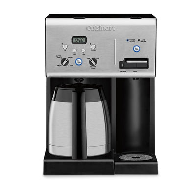 10-Cup Black Stainless Steel Coffee Maker with Hot Water System - Super Arbor