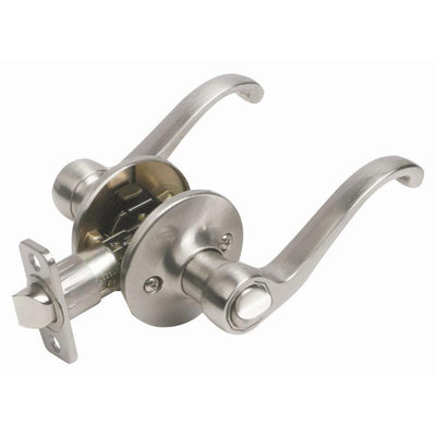 Scroll Satin Nickel Privacy Bed/Bath Door Lever - Super Arbor