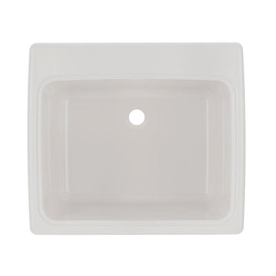25 in. x 22 in. x 13.6 in. Solid Surface Undermount Utility Sink in White - Super Arbor